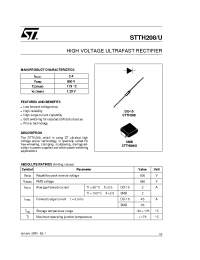 Datasheet STTH208U manufacturer STMicroelectronics