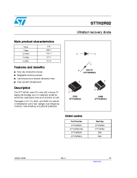Datasheet STTH2R02QRL manufacturer STMicroelectronics