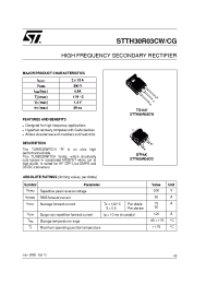 Datasheet STTH30R03 manufacturer STMicroelectronics