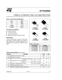 Datasheet STTH30R06D manufacturer STMicroelectronics