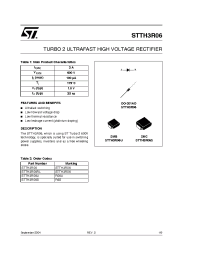 Datasheet STTH3R06 manufacturer STMicroelectronics