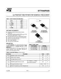 Datasheet STTH40P03S manufacturer STMicroelectronics