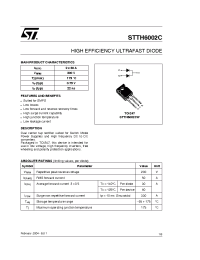 Datasheet STTH6002CW manufacturer STMicroelectronics