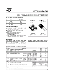 Datasheet STTH6003TV1 manufacturer STMicroelectronics
