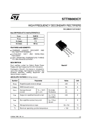 Datasheet STTH8003CY manufacturer STMicroelectronics