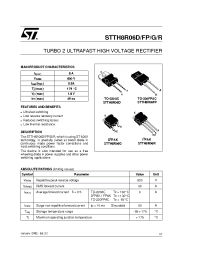 Datasheet STTH8R06 manufacturer STMicroelectronics