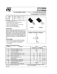 Datasheet STU7NB90I manufacturer STMicroelectronics