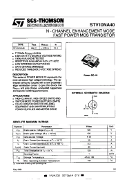 Datasheet STV10NA40 manufacturer STMicroelectronics