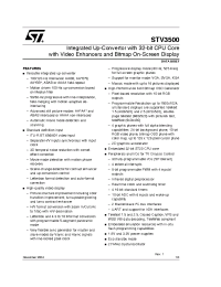 Datasheet STV3500 manufacturer STMicroelectronics