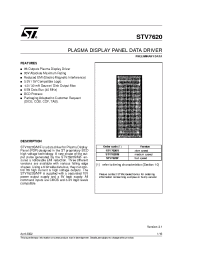 Datasheet STV7620F manufacturer STMicroelectronics