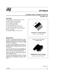 Datasheet STV7801SP manufacturer STMicroelectronics