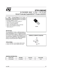 Datasheet STW12NK90Z manufacturer STMicroelectronics