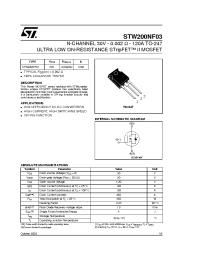 Datasheet STW200NF03 manufacturer STMicroelectronics