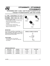 Datasheet STW20NM60FD manufacturer STMicroelectronics