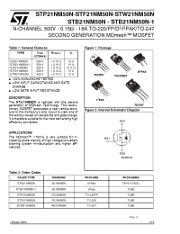 Datasheet STW21NM50N manufacturer STMicroelectronics