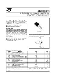 Datasheet STW220NF75 manufacturer STMicroelectronics