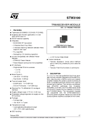 Datasheet STW3100E1/LF manufacturer STMicroelectronics