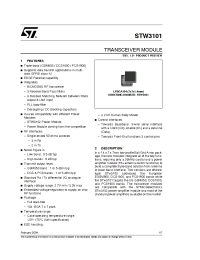 Datasheet STW3101 manufacturer STMicroelectronics