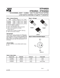 Datasheet STW40N20 manufacturer STMicroelectronics