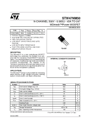 Datasheet STW47NM50 manufacturer STMicroelectronics