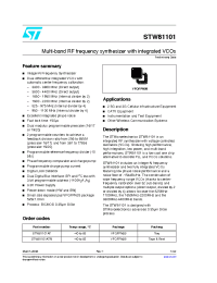 Datasheet STW81101-EVB1G manufacturer STMicroelectronics