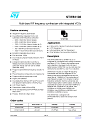 Datasheet STW81102-EVB1G manufacturer STMicroelectronics