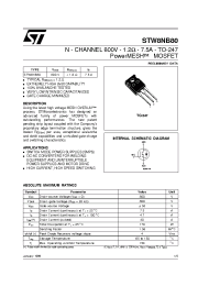 Datasheet STW8NB80 manufacturer STMicroelectronics
