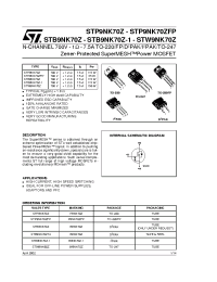 Datasheet STW9NK70Z manufacturer STMicroelectronics