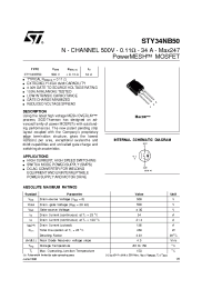 Datasheet STY34NB50 manufacturer STMicroelectronics
