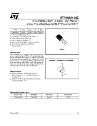 Datasheet STY60NK30Z manufacturer STMicroelectronics