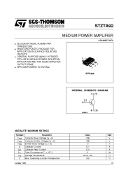 Datasheet STZTA92 manufacturer STMicroelectronics