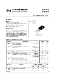 Datasheet T1620 manufacturer STMicroelectronics