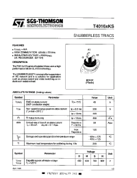 Datasheet T401.5S manufacturer STMicroelectronics