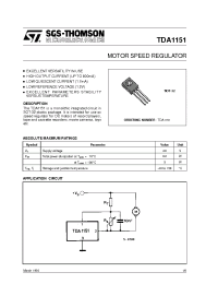 Datasheet TDA1151 manufacturer STMicroelectronics