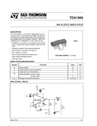 Datasheet TDA1908 manufacturer STMicroelectronics