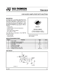 Datasheet TDA1910 производства STMicroelectronics