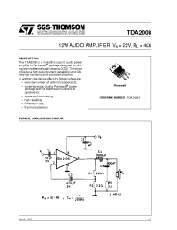 Datasheet TDA2008 manufacturer STMicroelectronics