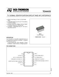 Datasheet TDA4433 manufacturer STMicroelectronics