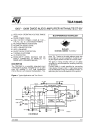 Datasheet TDA7294S manufacturer STMicroelectronics