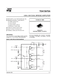 Datasheet TDA7297SA manufacturer STMicroelectronics