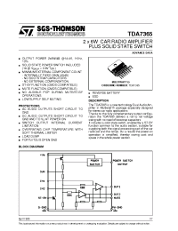 Datasheet TDA7365 manufacturer STMicroelectronics
