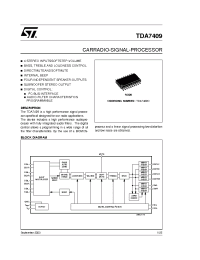 Datasheet TDA7409D manufacturer STMicroelectronics
