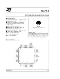Datasheet TDA7416 manufacturer STMicroelectronics