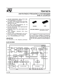 Datasheet TDA7427AAD manufacturer STMicroelectronics