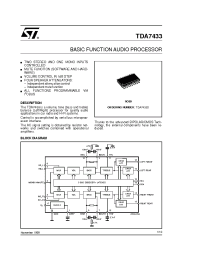 Datasheet TDA7433 manufacturer STMicroelectronics