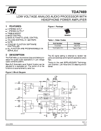 Datasheet TDA7469 manufacturer STMicroelectronics
