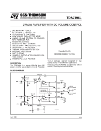 Datasheet TDA7496L manufacturer STMicroelectronics