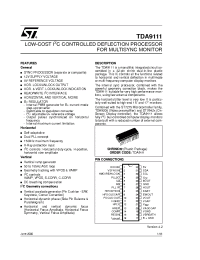 Datasheet TDA9111 manufacturer STMicroelectronics