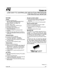 Datasheet TDA9115 manufacturer STMicroelectronics