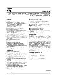 Datasheet TDA9116 manufacturer STMicroelectronics
